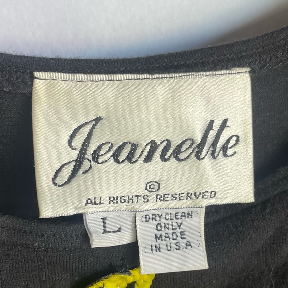 Vintage jeanette kastenberg embroidered tweety bird black leotard size large - Picture 3 of 4